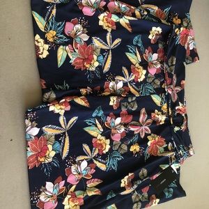 Multicolored elastic back pants